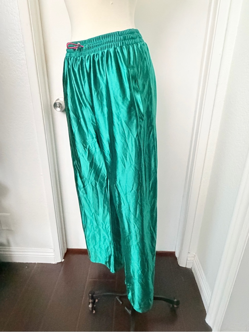 MICAS Satin Drawstring Wide Leg Pants - Picture 7 of 9